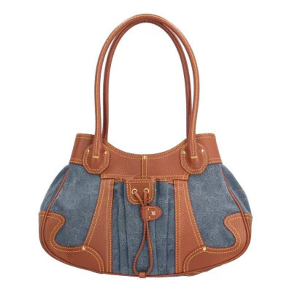 Celine Paris Macadam Shoulder Bag Denim Blue